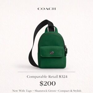 Coach Shamrock Green Men's Belt Bag